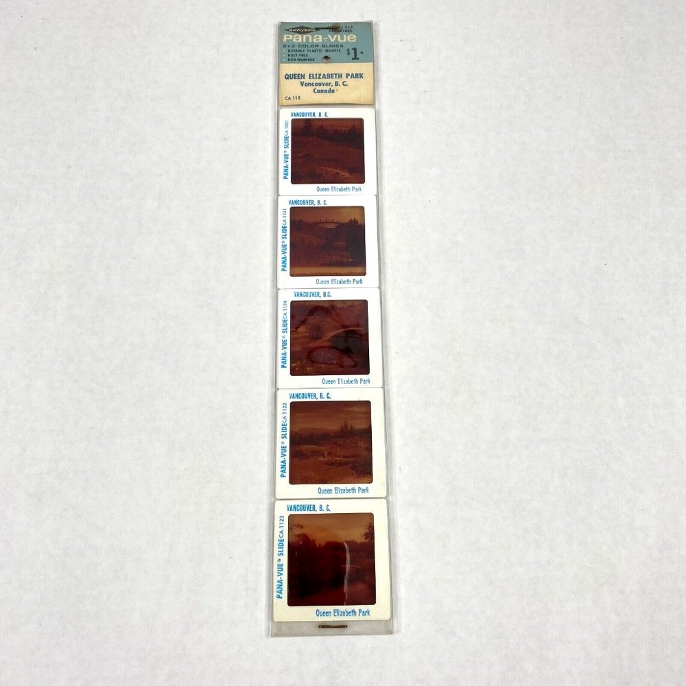 Vintage GAF Pana-Vue Slides Queen Elizabeth Park Vancouver Canada Lot of 5 CA112